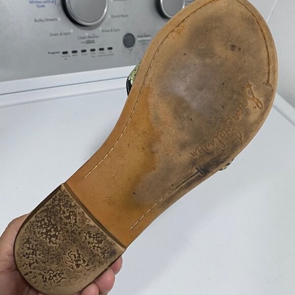 Sam Edelman Snakeskin Ankle Ties Leather Sandals Size 7 1/2” - Picture 6 of 6